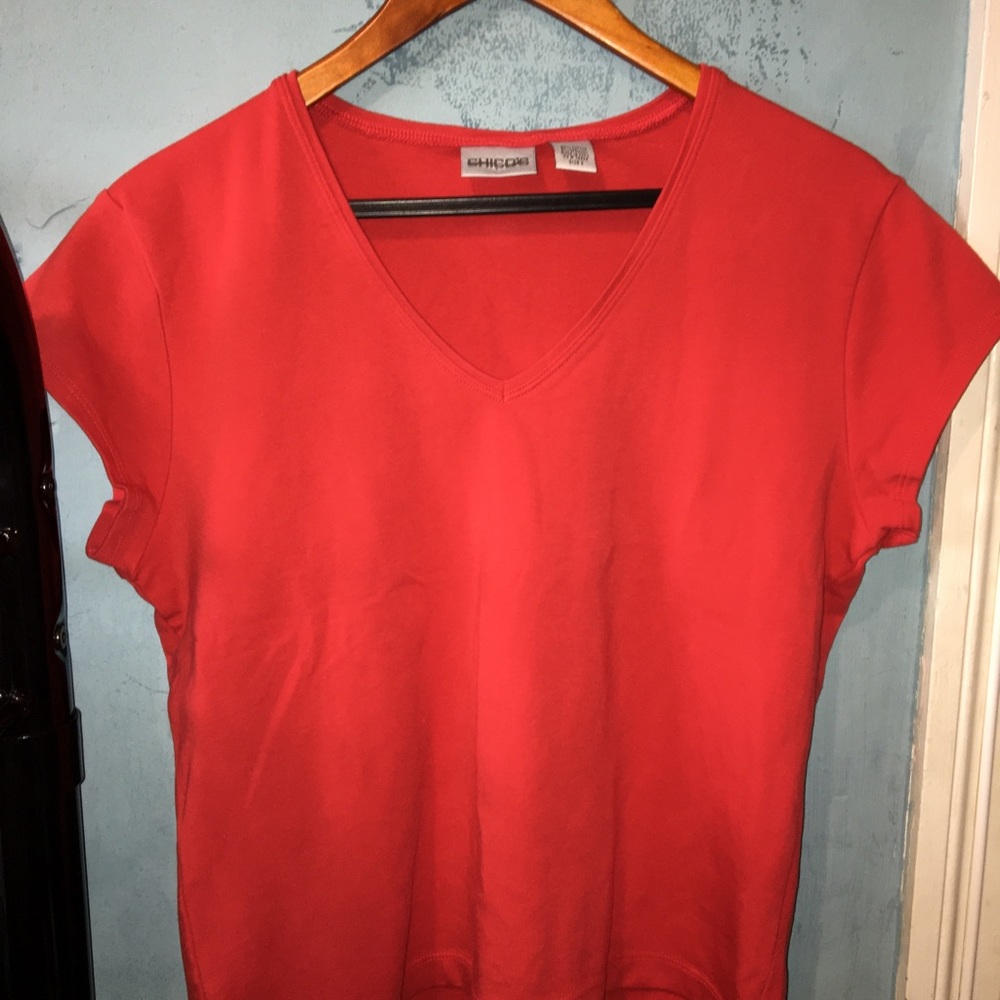 Red Chico’s shirt